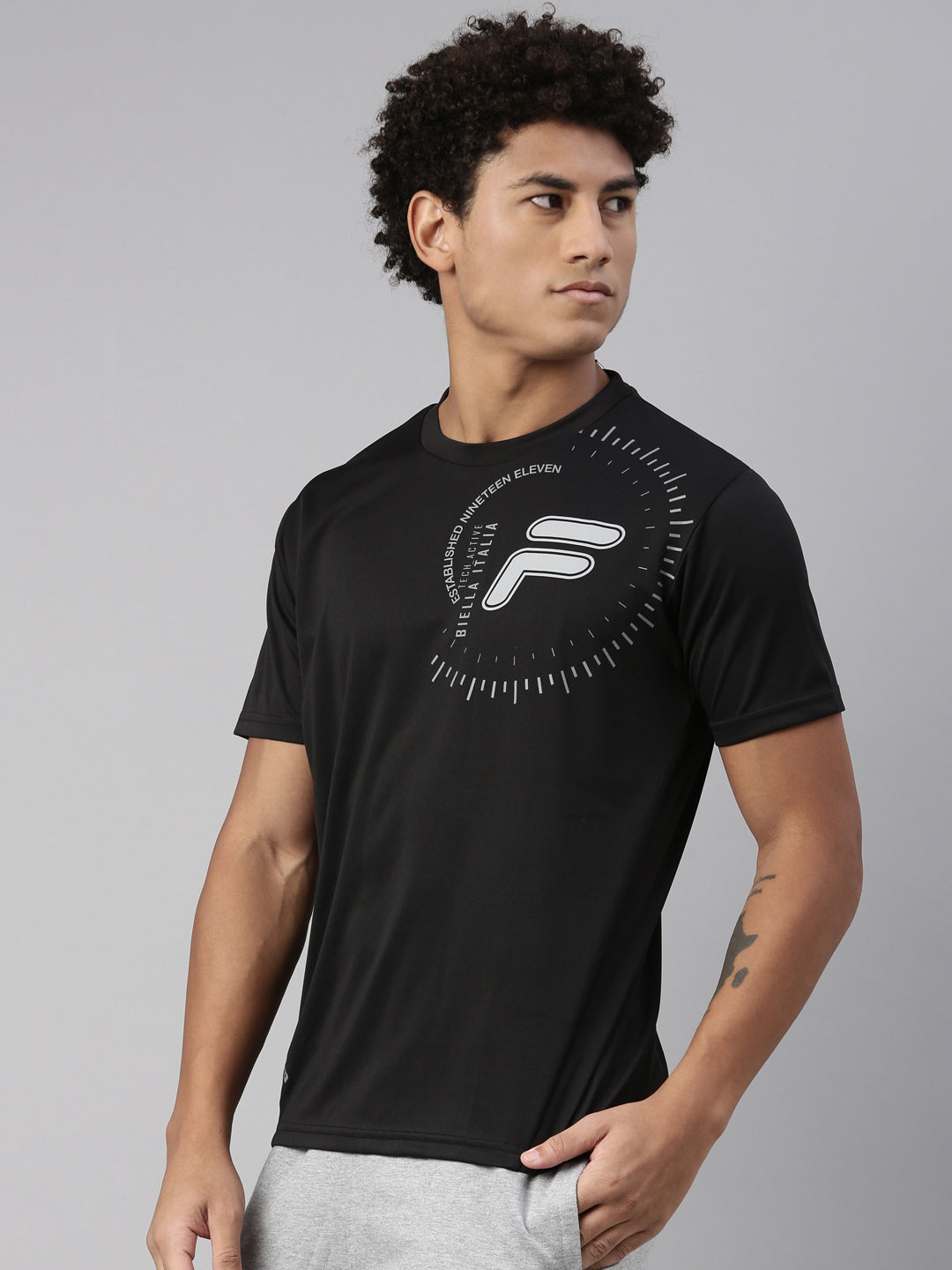 Fila White Bavel Men's Graphic T-Shirt