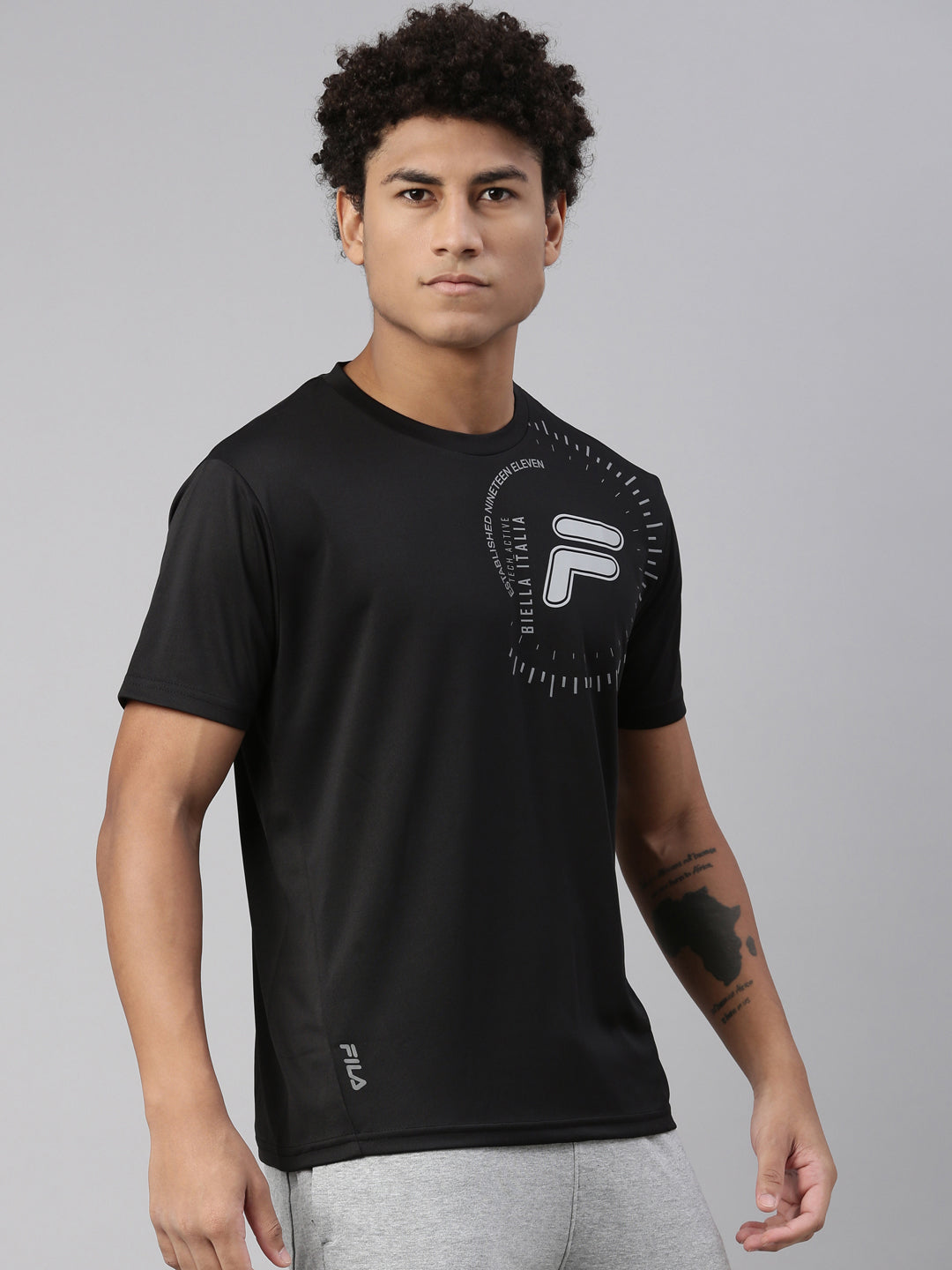 Fila White Bavel Men's Graphic T-Shirt