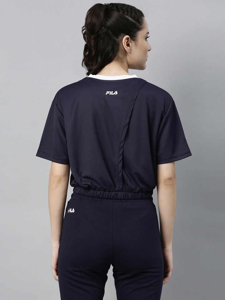 Fila Black Hires Women's Crop Track Tops