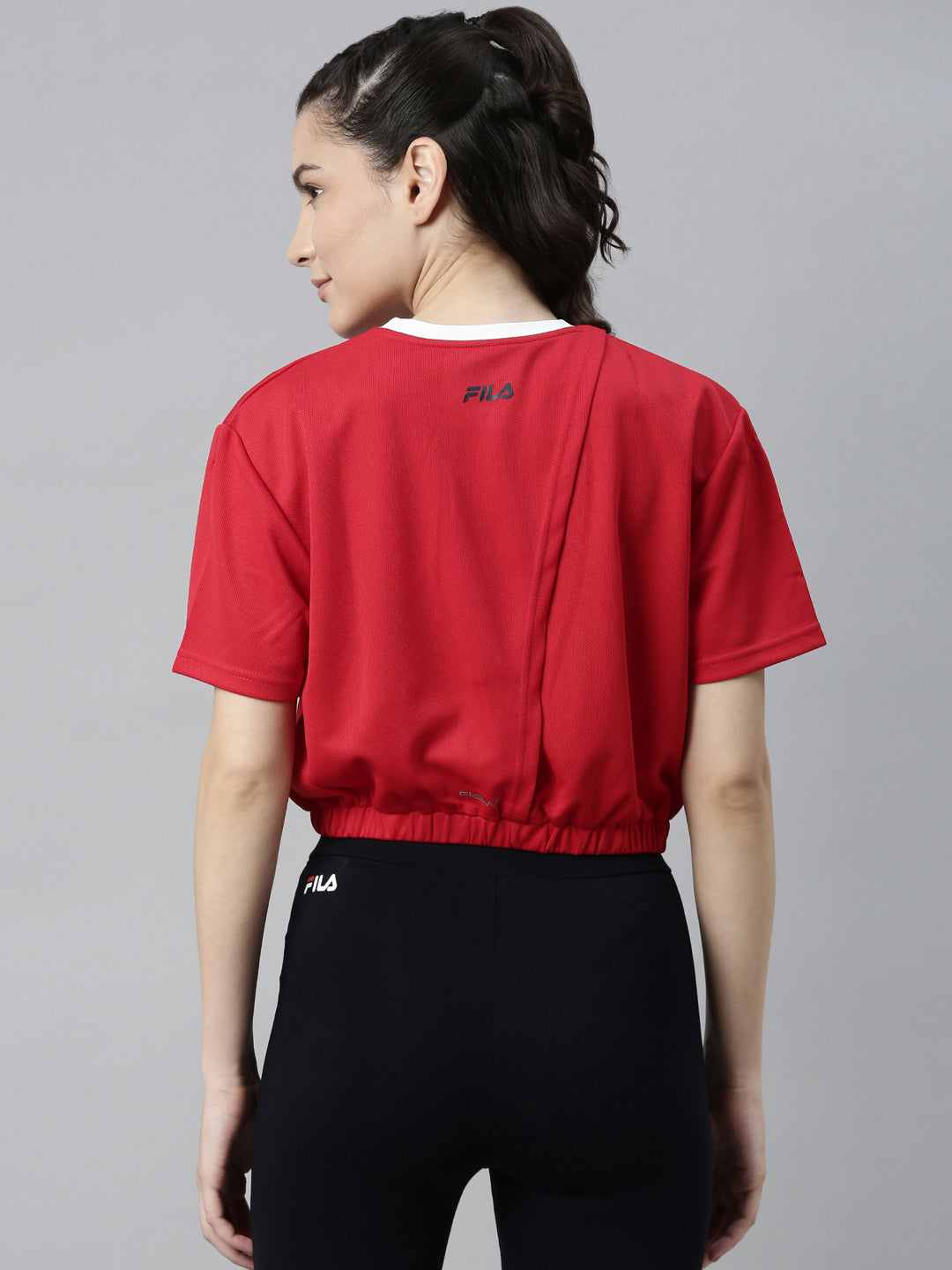 Fila Black Hires Women's Crop Track Tops