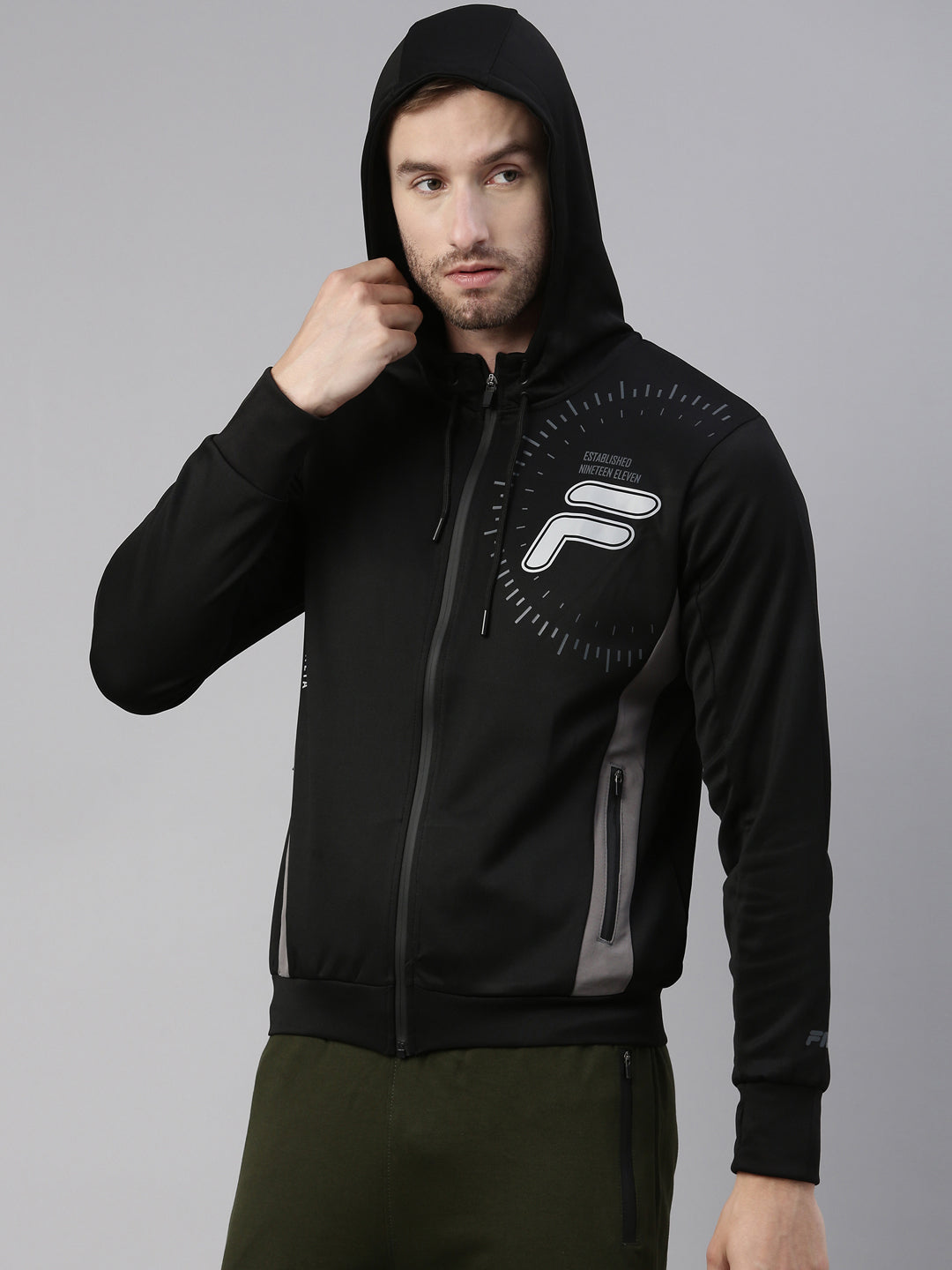 Fila Grey Bower Men's Sweat Jacket
