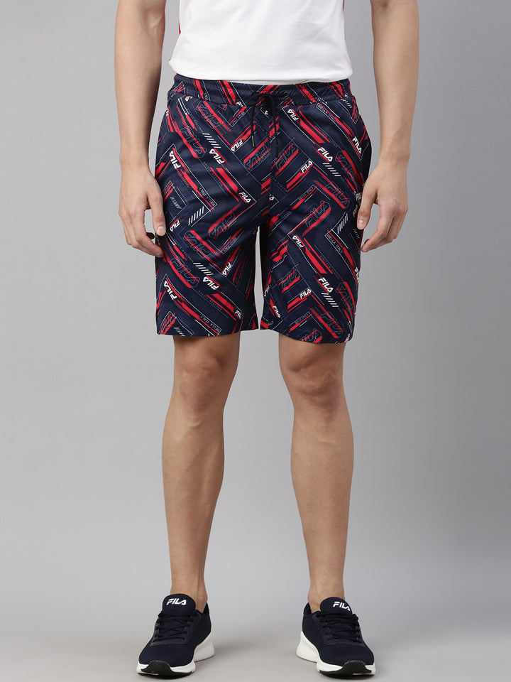 Fila Black Aron Men's Printed Shorts