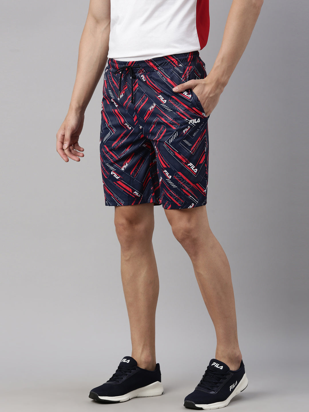 Fila Black Aron Men's Printed Shorts