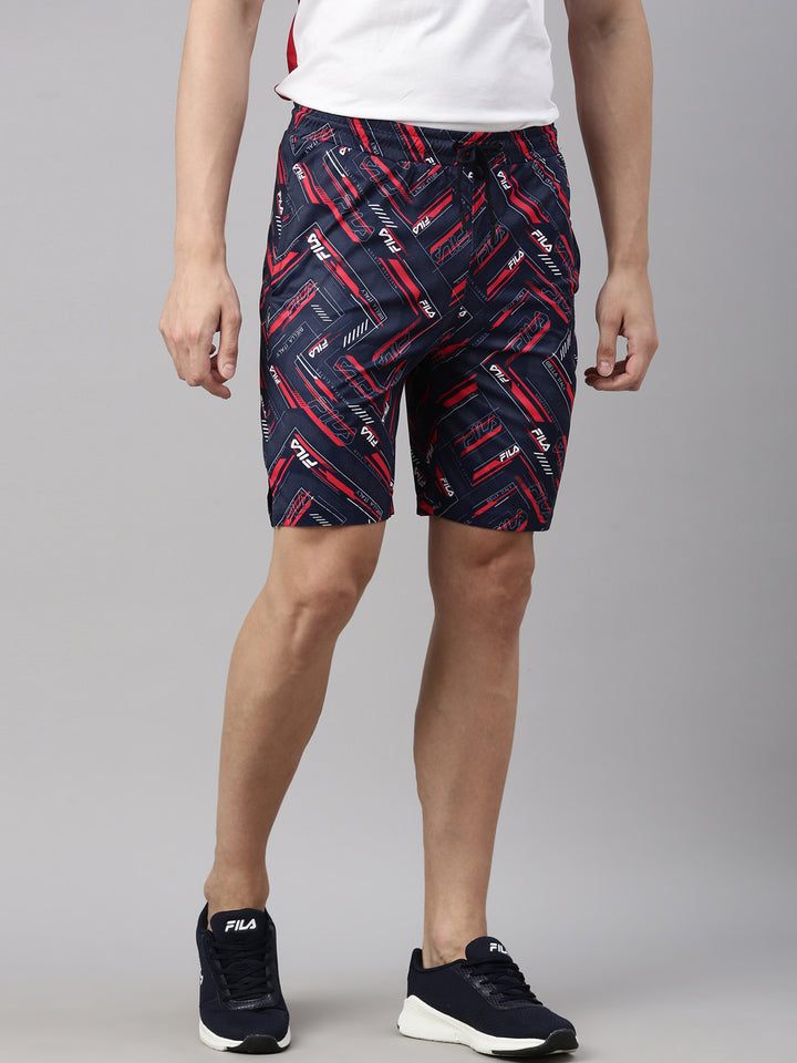 Fila Black Aron Men's Printed Shorts