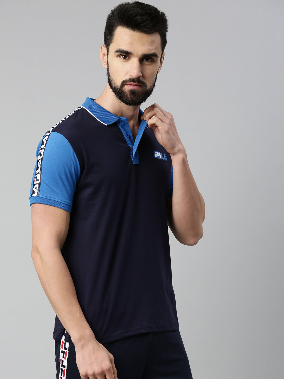 Fila Peacoat Fitour Men's Graphic Polos