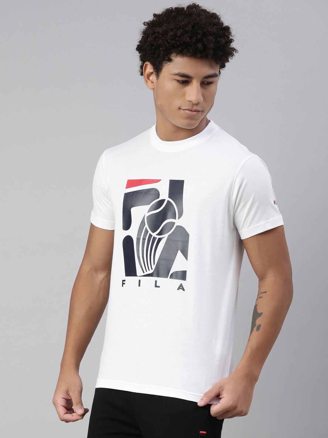 Fila Black Hinger Men's Graphic T-Shirt