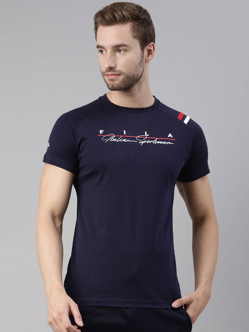 Fila Peacoat Hower Men's Graphic T-Shirts