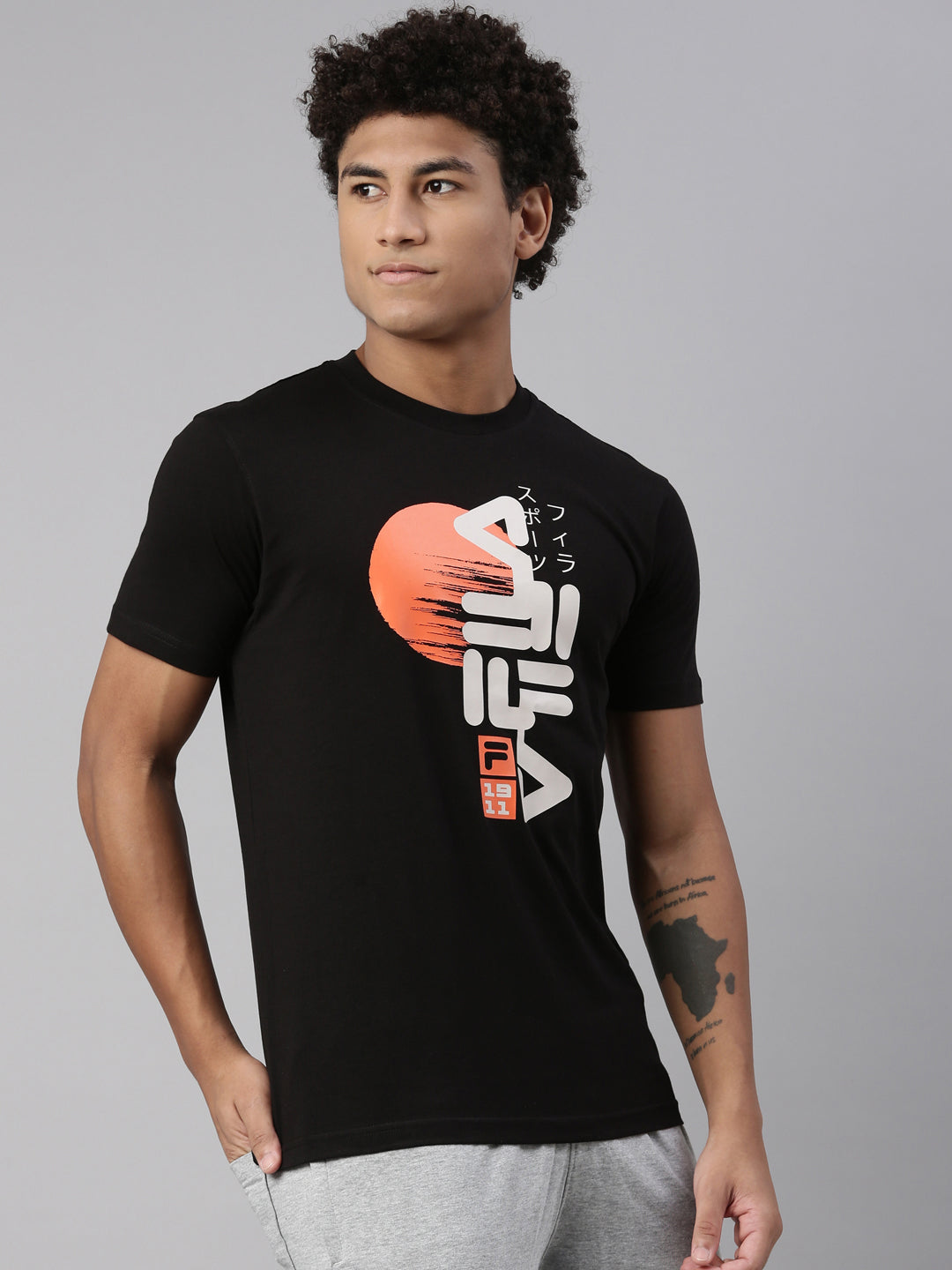 Fila Black Erati Men's Graphic T-Shirt