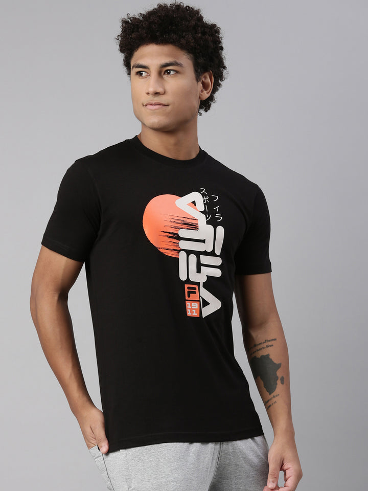 Fila Black Erati Men's Graphic T-Shirt