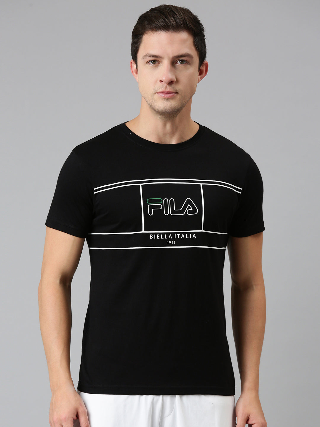 Fila Grey Giridhar Men's Graphic T-Shirt