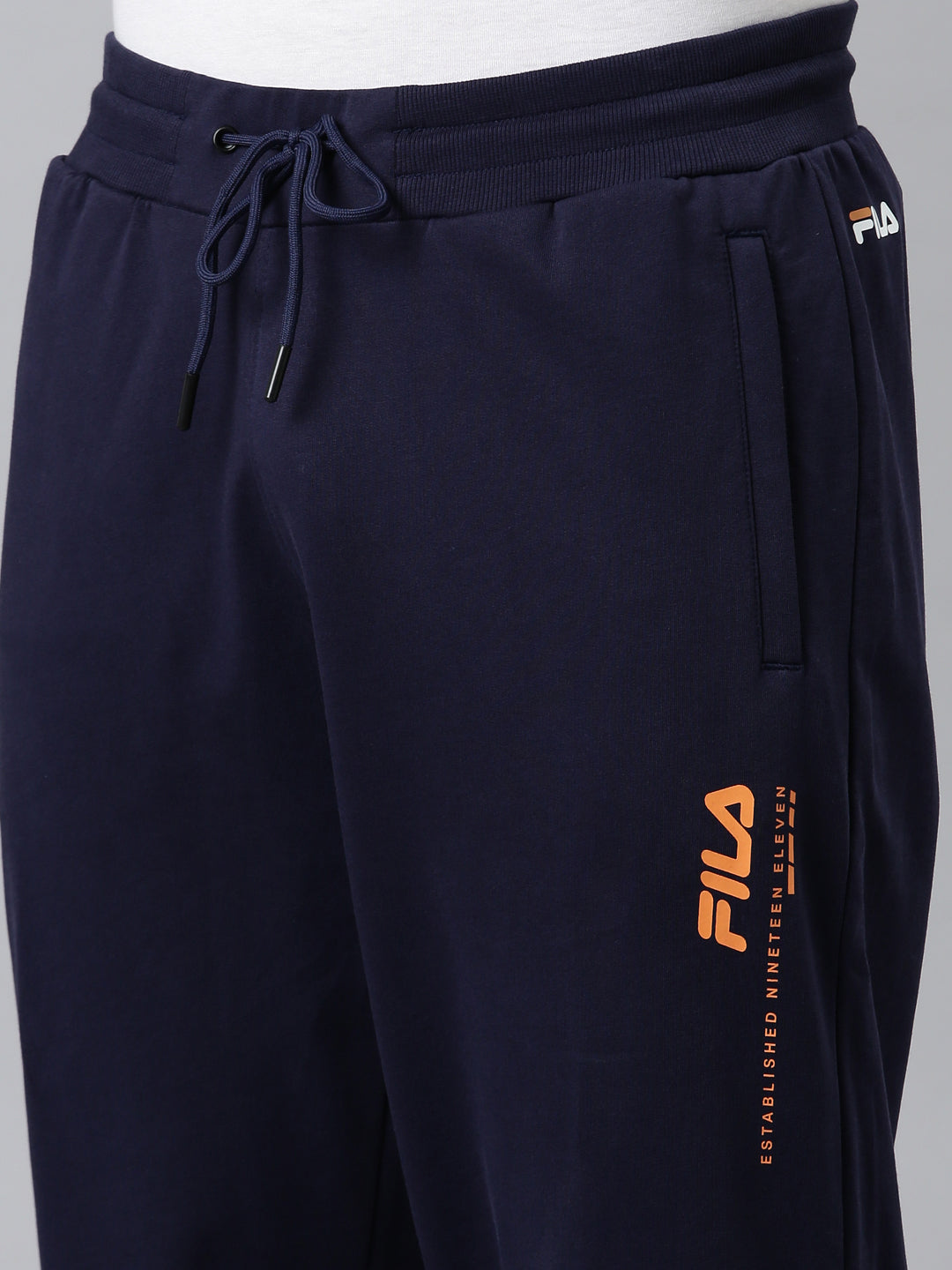 Fila White Aakarsh Men's Cut and Sew Track Pants