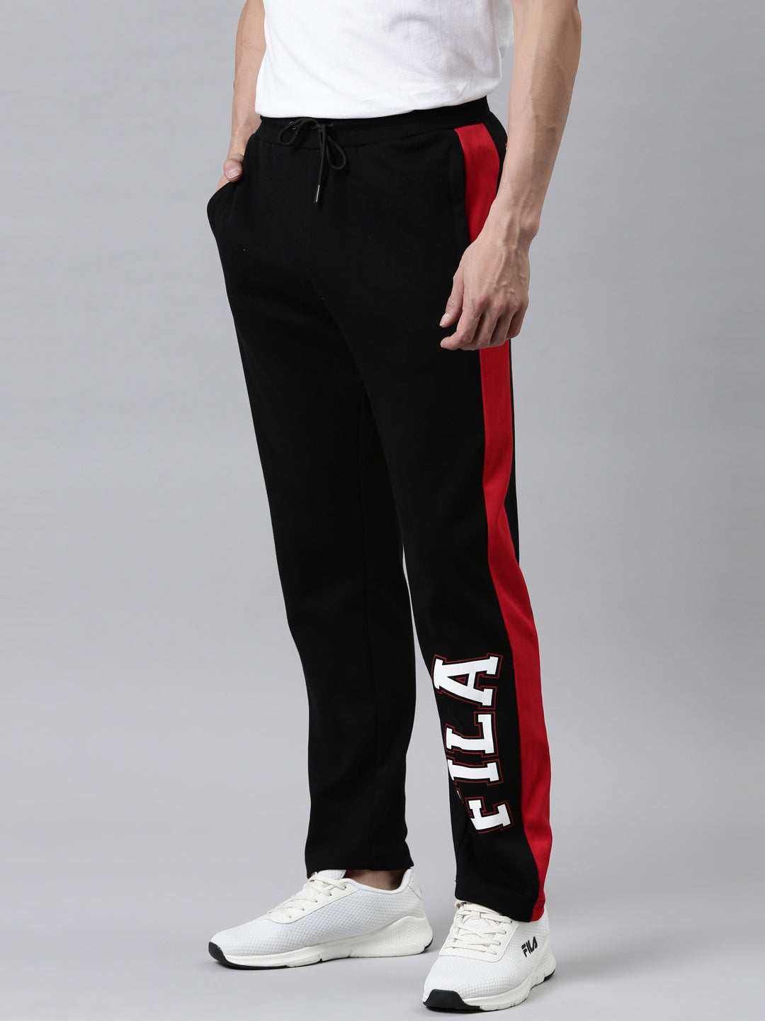 Fila White Jimin Men's Cut and Sew Track Pants
