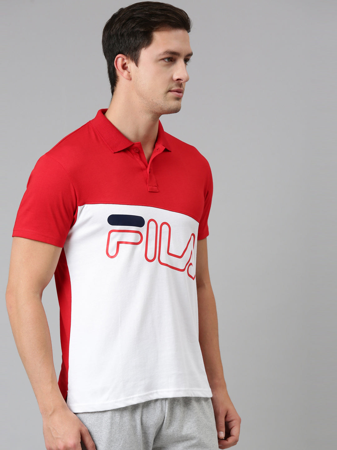 Fila Pink Vikas Men's Cut and Sew Polo