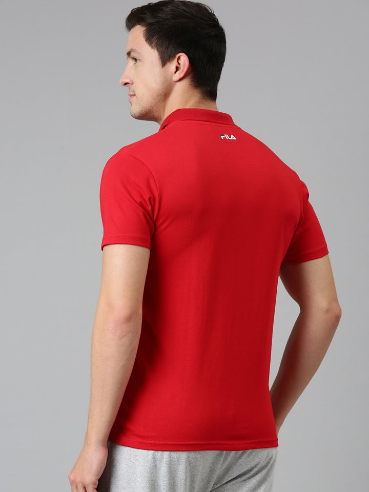 Fila Pink Vikas Men's Cut and Sew Polo