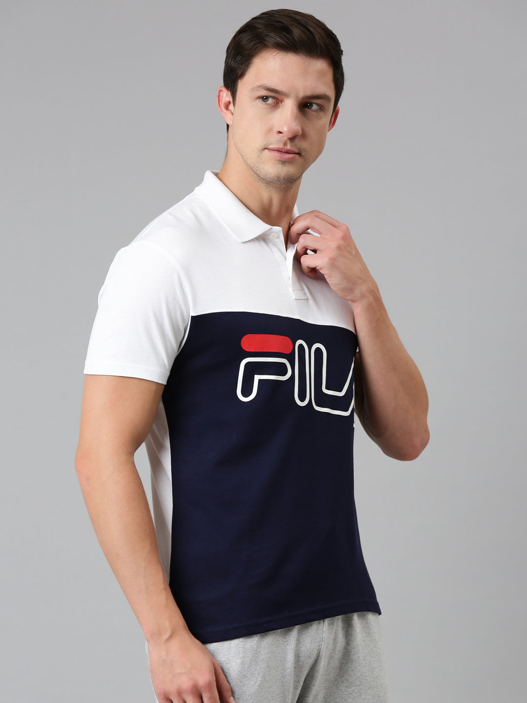 Fila Pink Vikas Men's Cut and Sew Polo