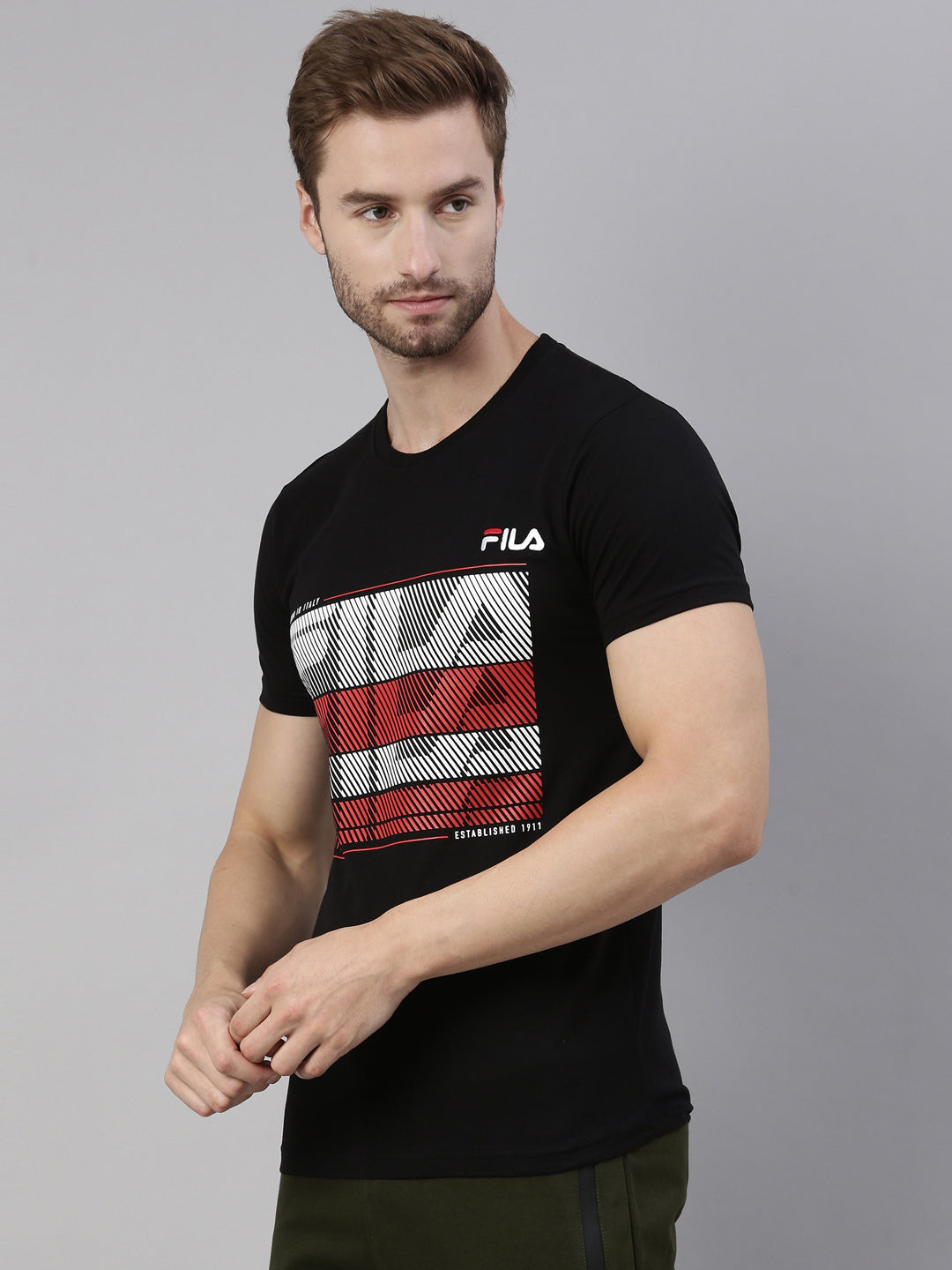 Fila Red Tauros Men's Graphic T-Shirts