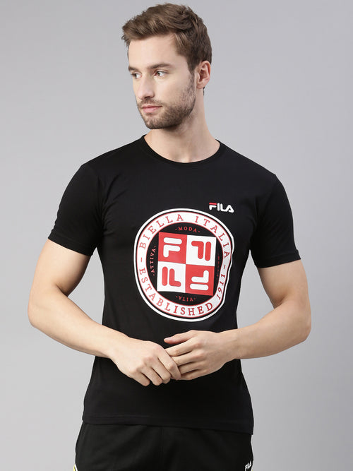 Fila White Leo Men's Graphic T-Shirts