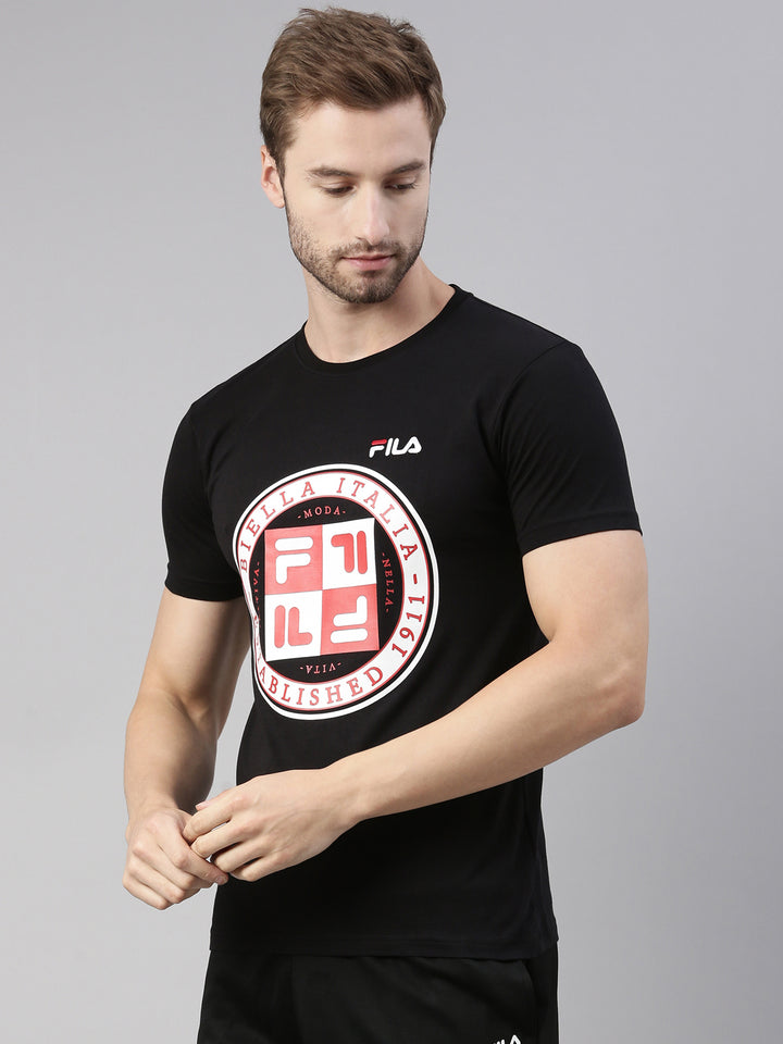 Fila White Leo Men's Graphic T-Shirts