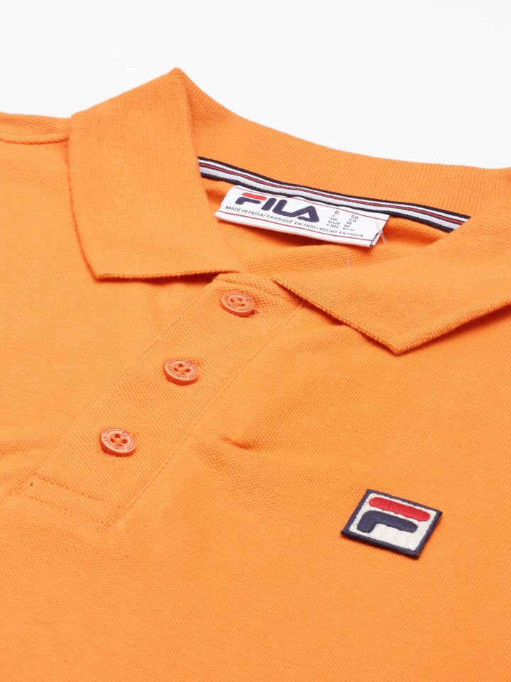 Fila Orange Omari Men's Half Sleeve Polos