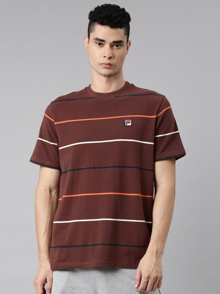 Fila Grey Thiago Men's Striper T-Shirt