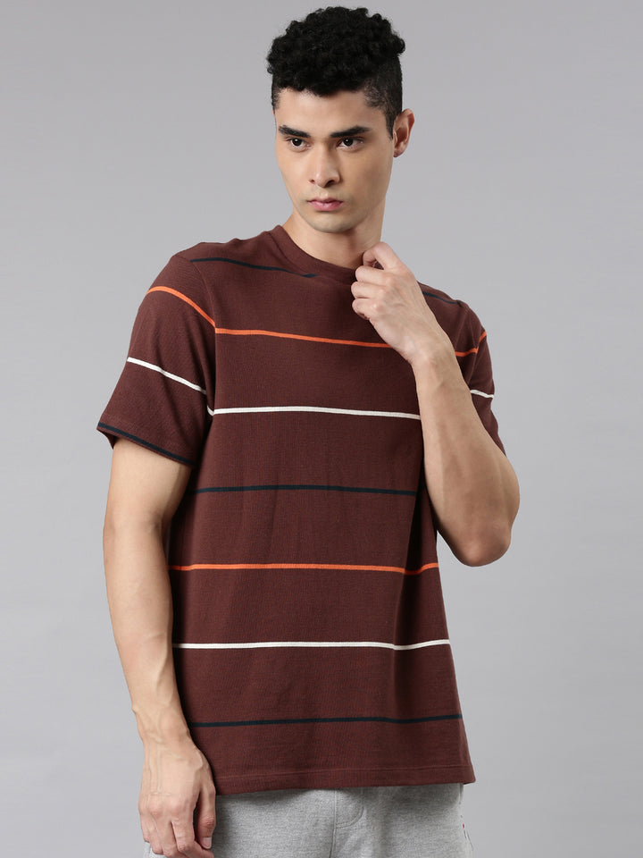 Fila Grey Thiago Men's Striper T-Shirt