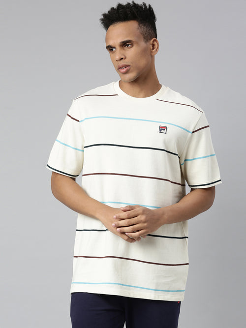 Fila Grey Thiago Men's Striper T-Shirt