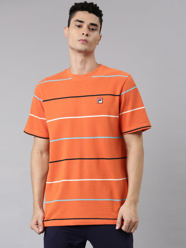 Fila Grey Thiago Men's Striper T-Shirt