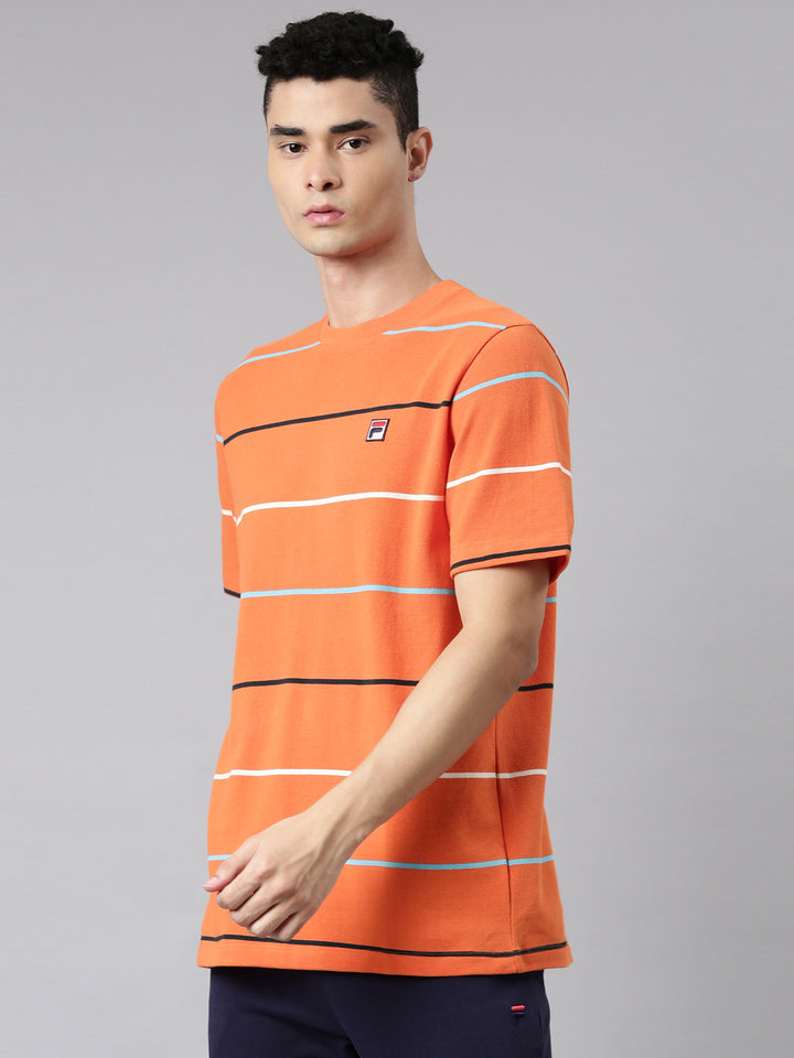 Fila Grey Thiago Men's Striper T-Shirt