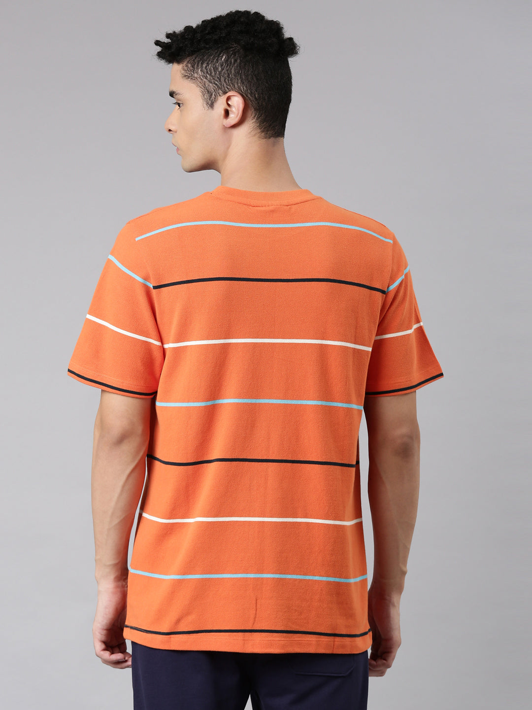 Fila Grey Thiago Men's Striper T-Shirt
