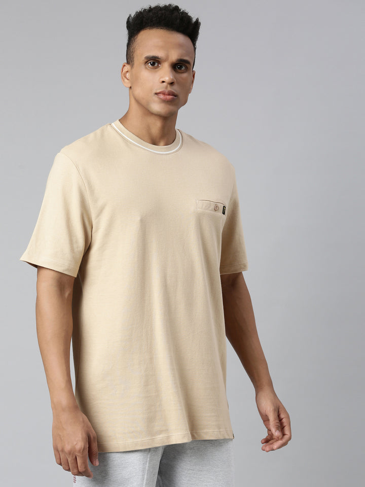 Fila Grey Tomba Tee Men's Half Sleeve T-Shirt