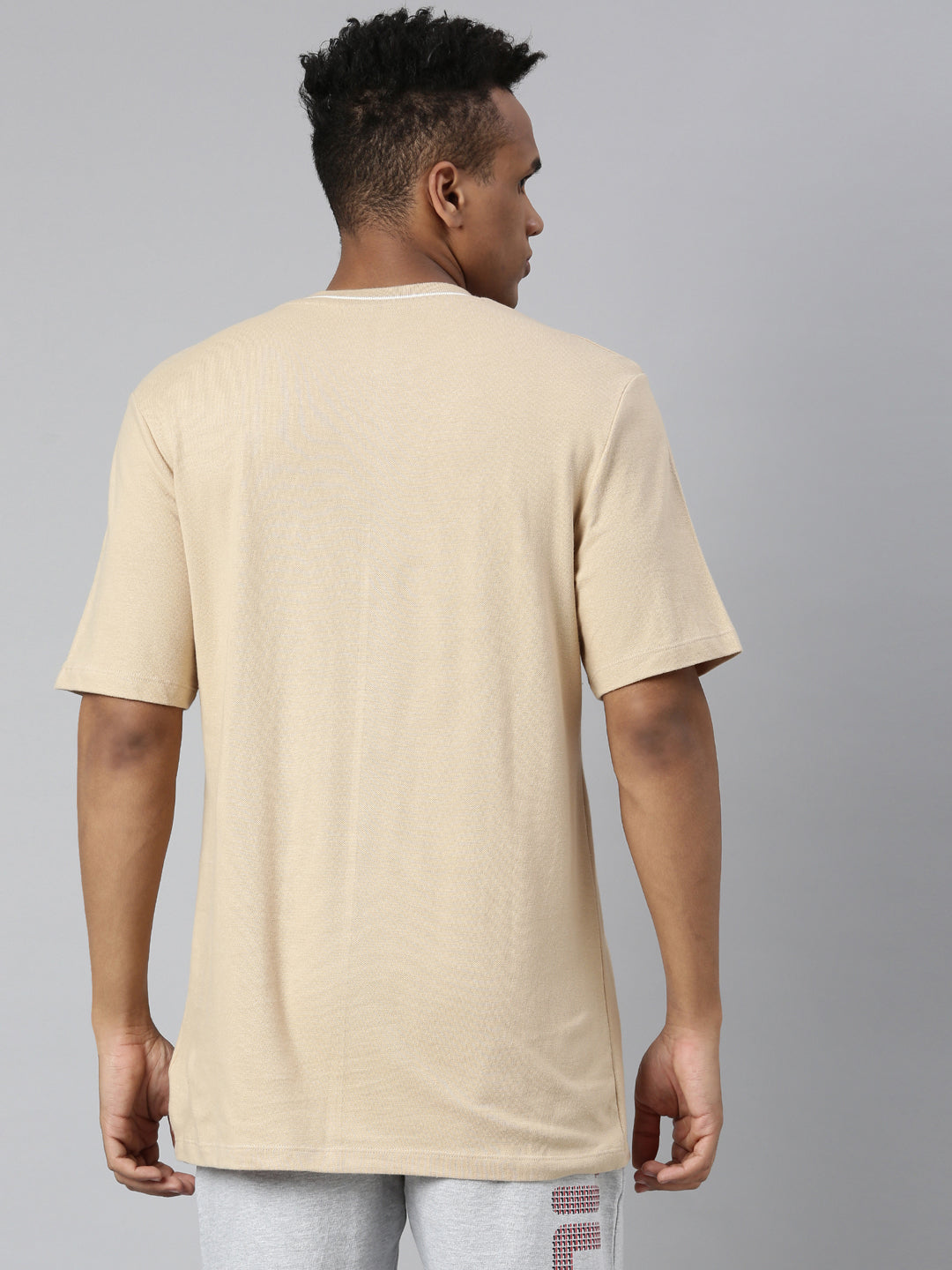 Fila Grey Tomba Tee Men's Half Sleeve T-Shirt