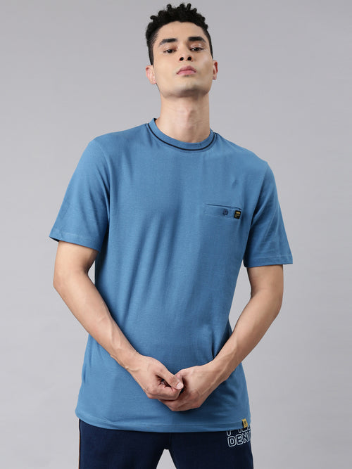 Fila Grey Tomba Tee Men's Half Sleeve T-Shirt