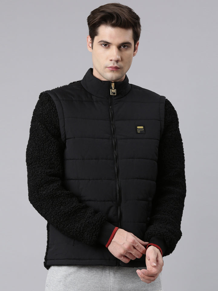 Fila Black Biaggi Bomber Men's Quilted Jacket