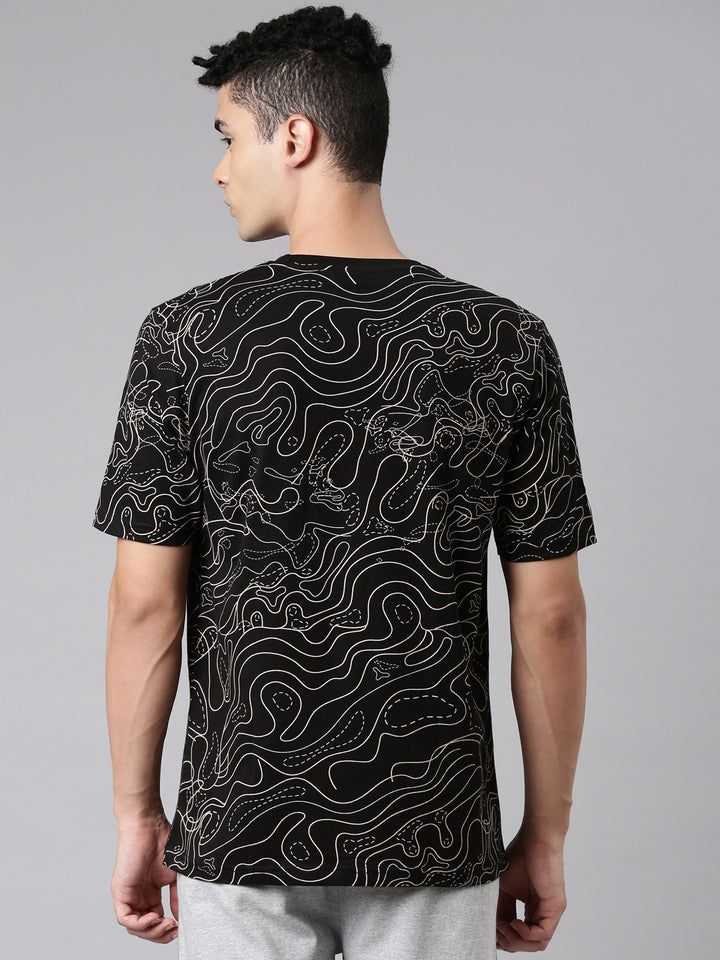 Fila Black Sneha Men's Logo T-Shirt