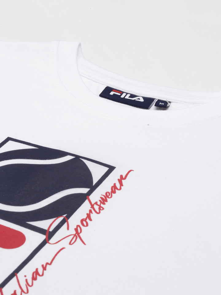 Fila White Laura Men's Logo T-Shirt