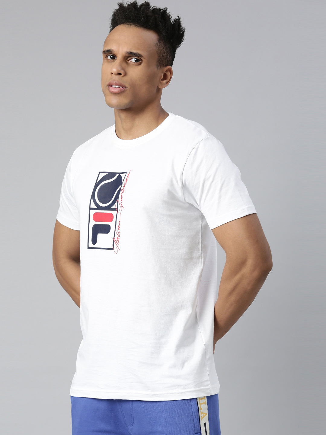 Fila White Laura Men's Logo T-Shirt