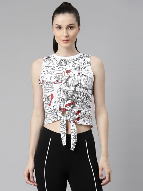 Fila White Jumer Women's Graphic T-Shirt