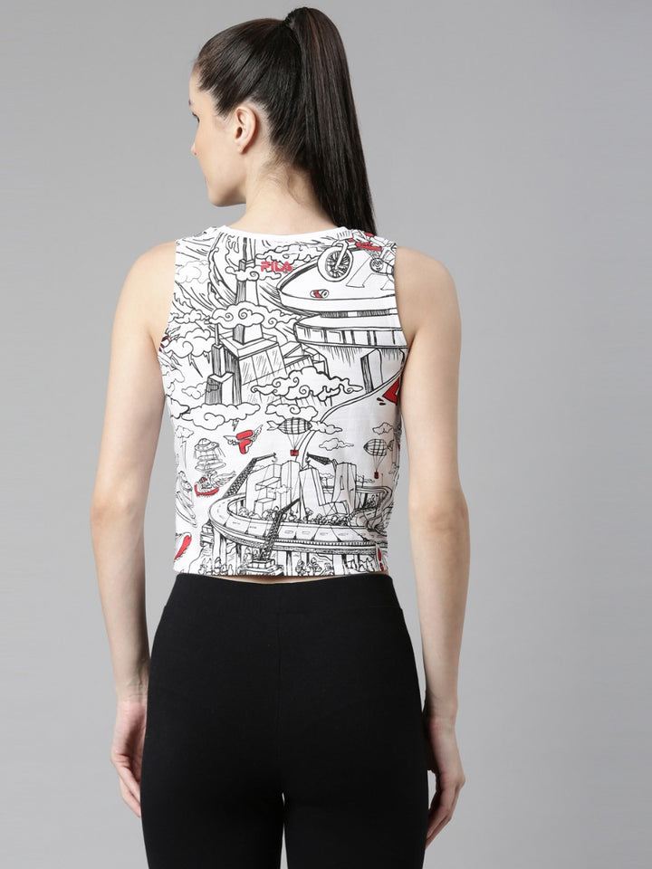 Fila White Jumer Women's Graphic T-Shirt