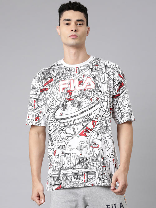 Fila Red Jadoy Men's Graphic T-Shirt