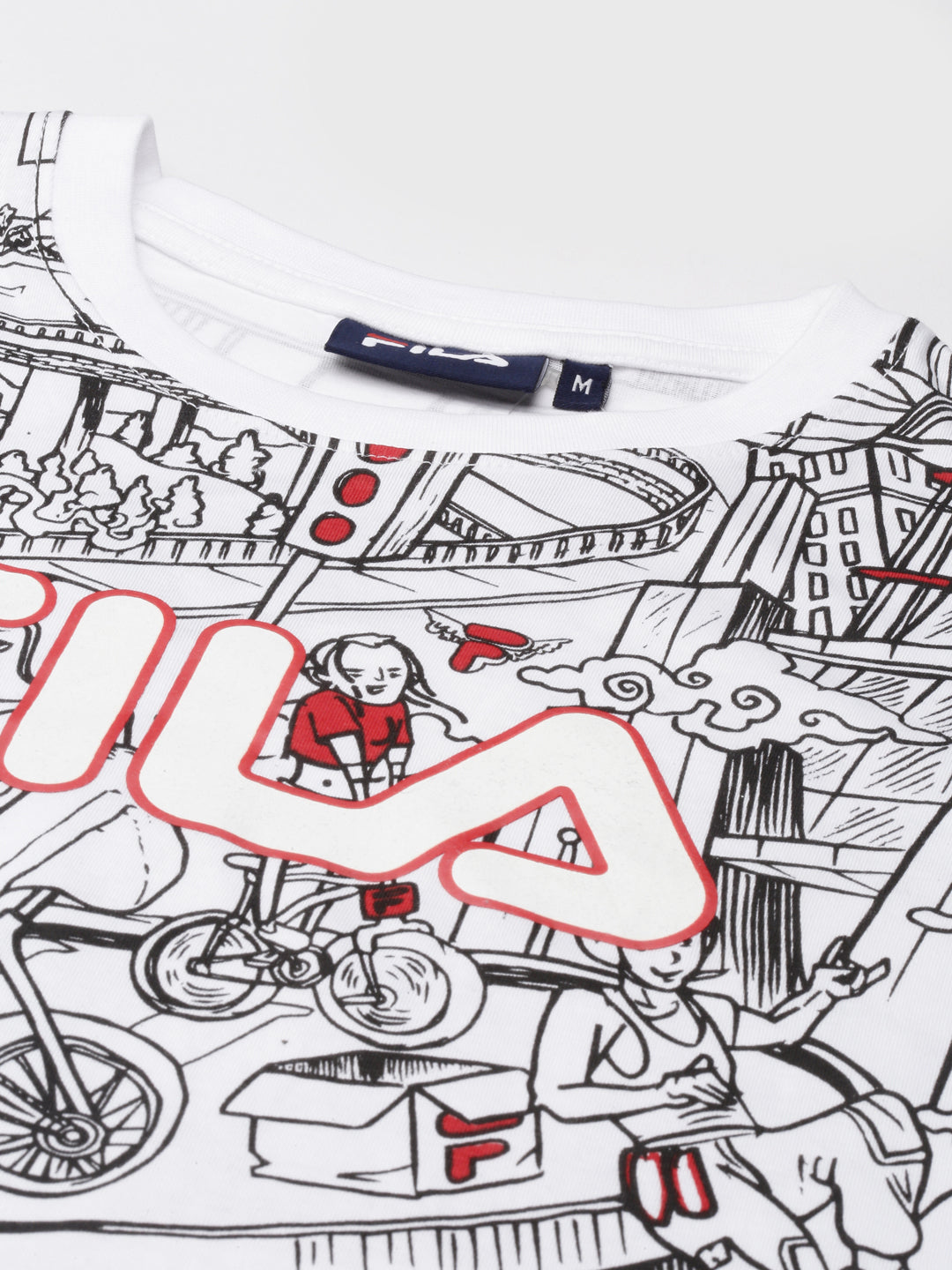 Fila Red Jadoy Men's Graphic T-Shirt
