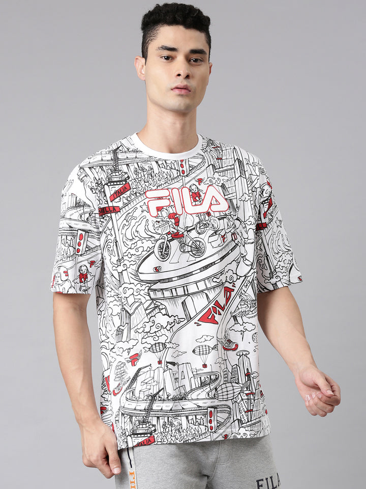 Fila Red Jadoy Men's Graphic T-Shirt