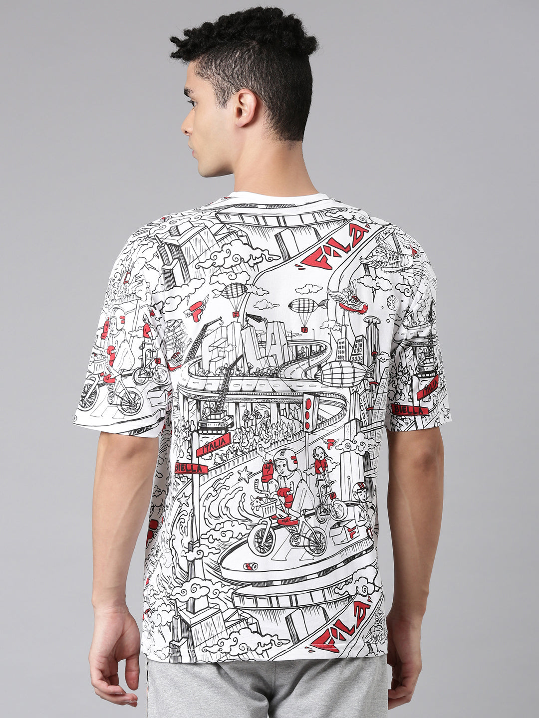 Fila Red Jadoy Men's Graphic T-Shirt