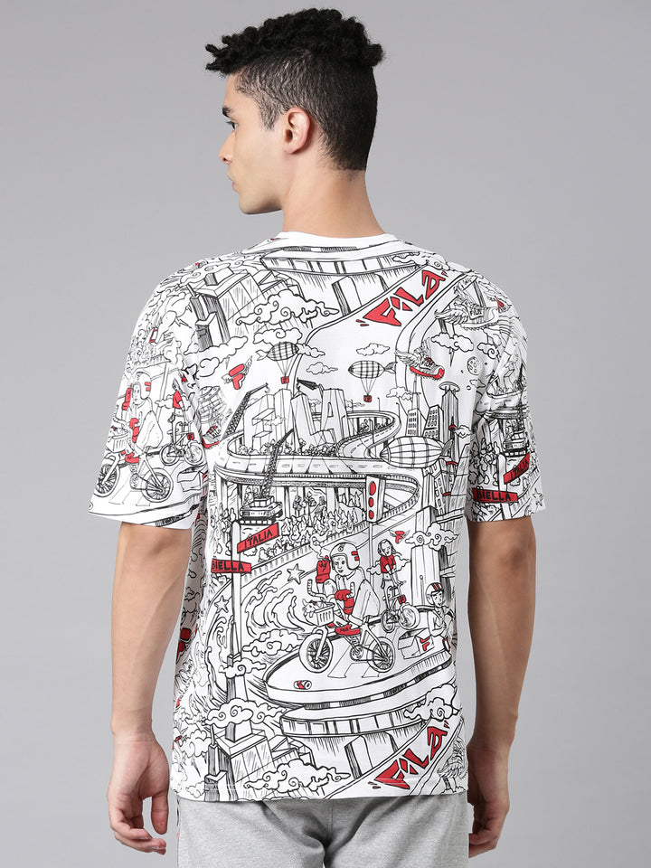 Fila Red Jadoy Men's Graphic T-Shirt