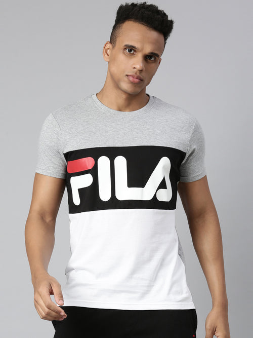 Fila White Anwar Ss Men's Cut and Sew T-Shirt