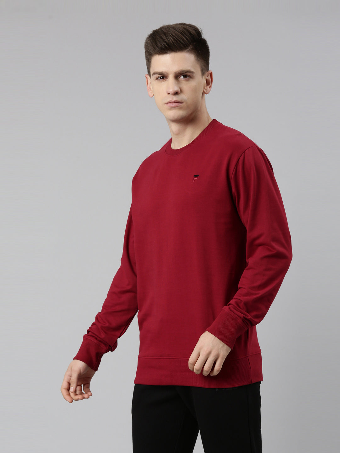 Fila White Dunlin Men's Crew Sweat Shirt