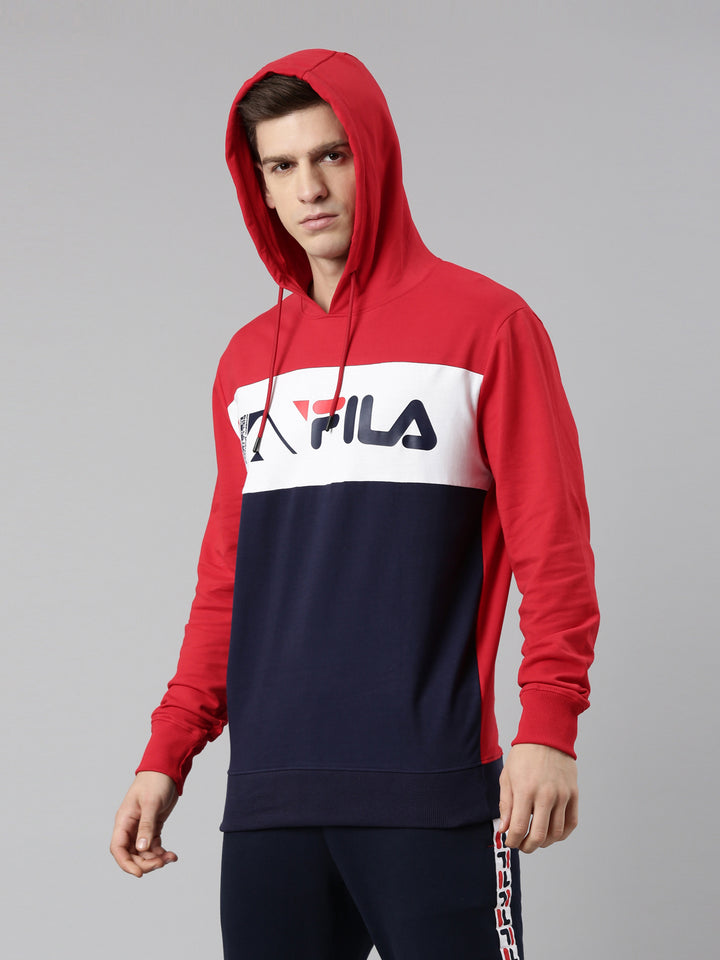 Fila White Kalla Men's Hodded Sweat Shirt