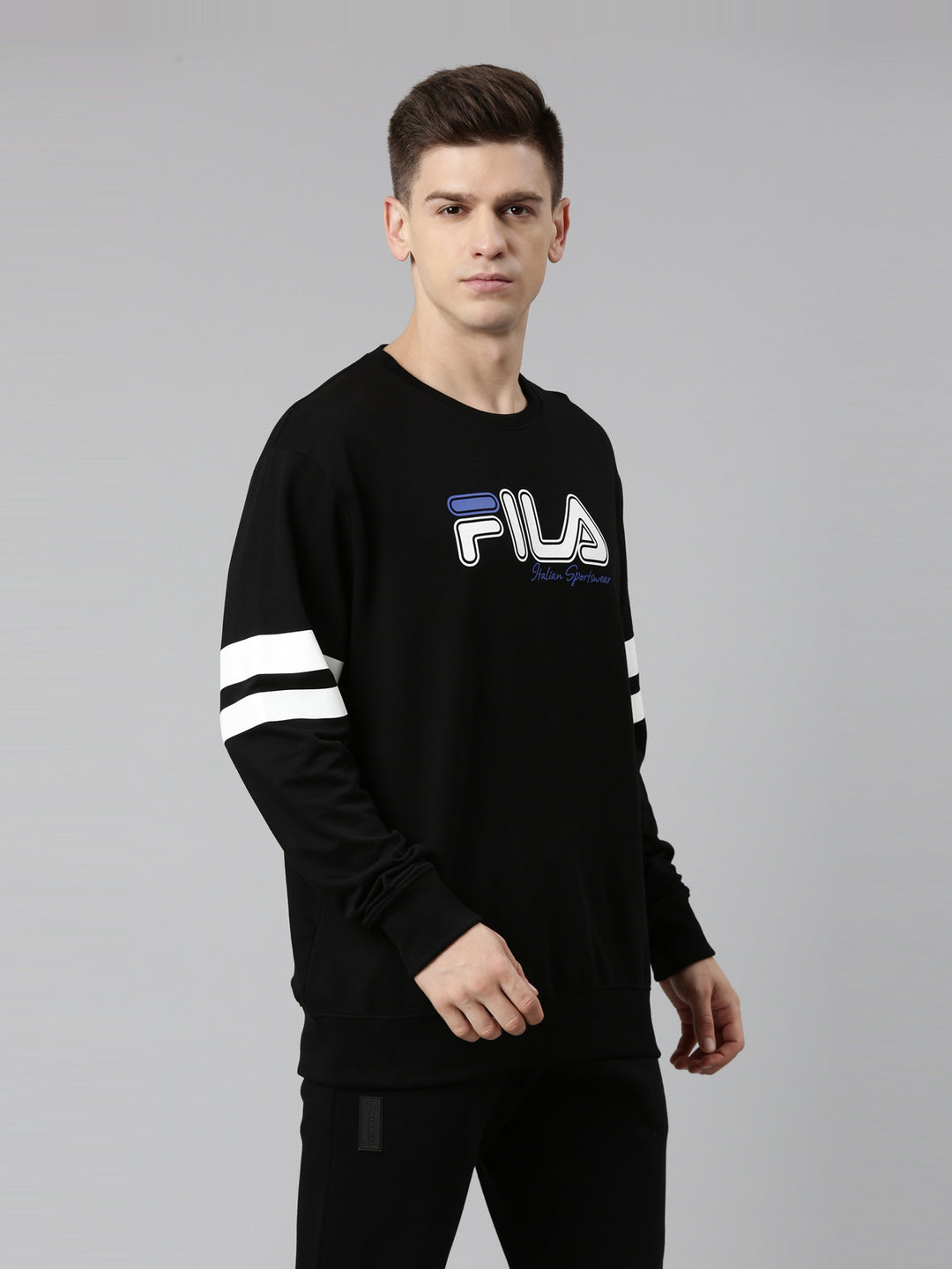Fila White Bravi Men's Hoddie Pullover Sweat Shirt