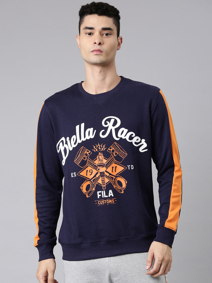 Fila White Reck Men's Full Sleeve Sweatshirt