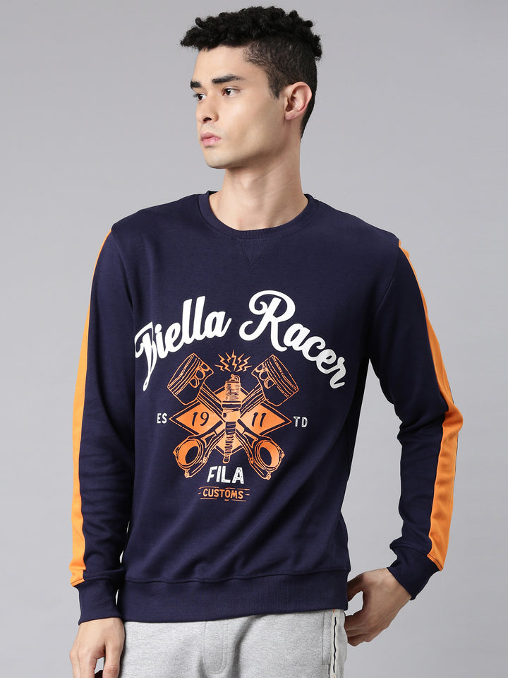 Fila White Reck Men's Full Sleeve Sweatshirt