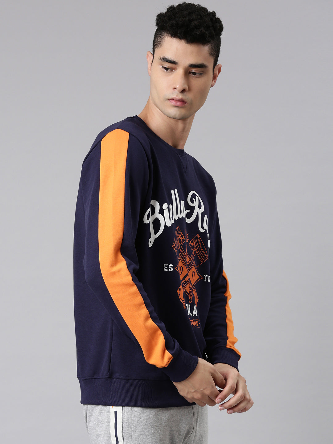 Fila White Reck Men's Full Sleeve Sweatshirt